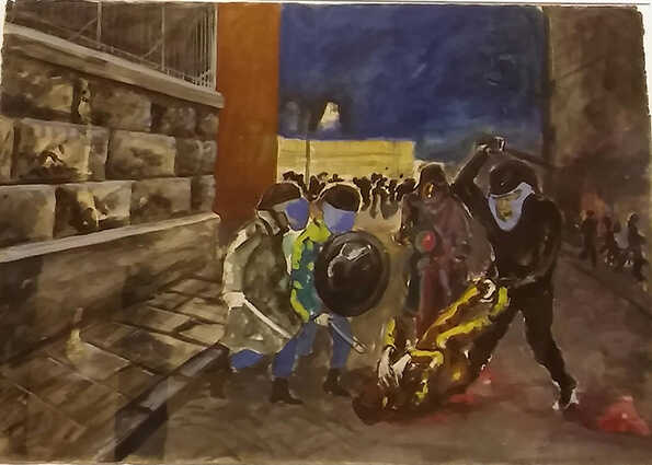 33285.Antonio Berni — Golpe (1934)